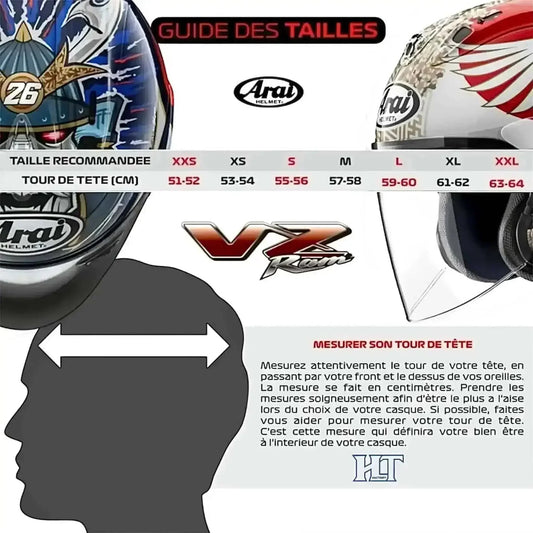 Comment choisir la taille parfaite pour un casque ARAI HLT Factory