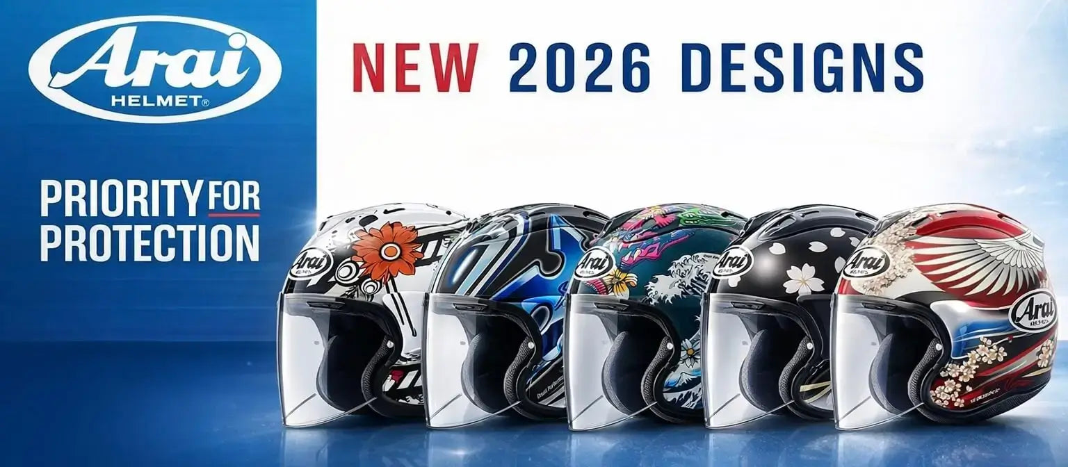 Casques Arai nouvelle collection 2026 modèles exclusifs import Japon HLT Factory